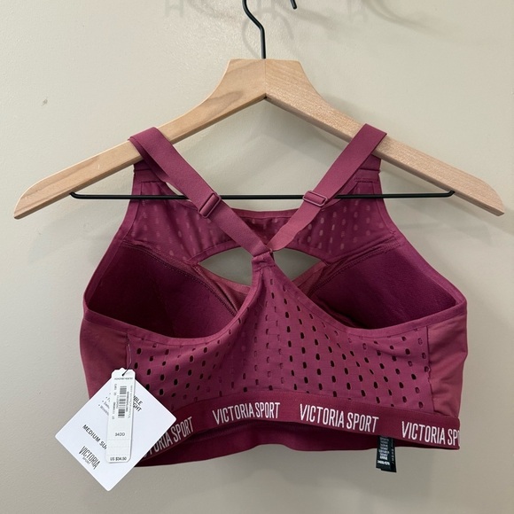 Victoria’s Secret Sport bra maroon burgundy size 34DD running training cross fit - Picture 2 of 9